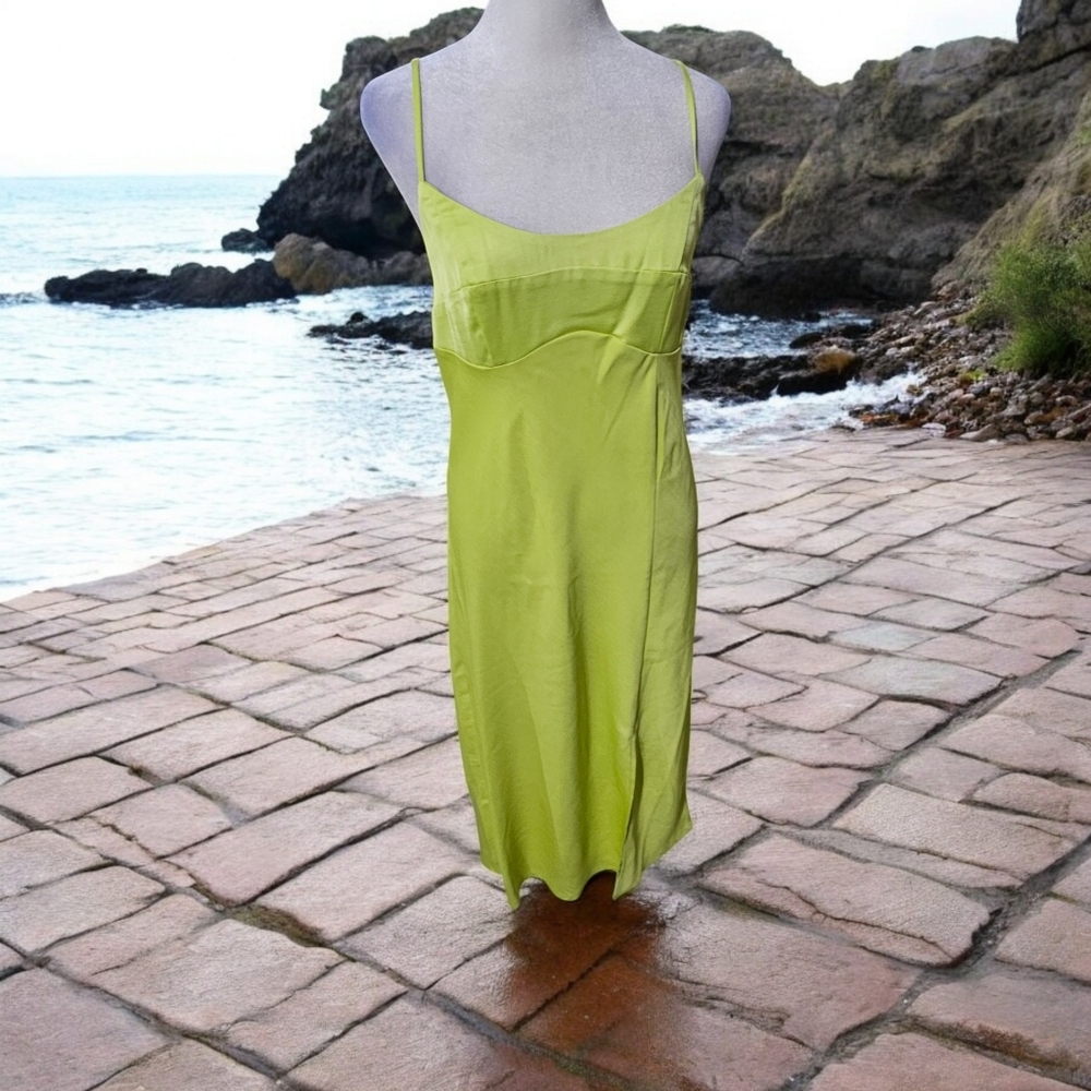NWT A New Day Chic lime green Maxi dress Size XS - Picture 2 of 6